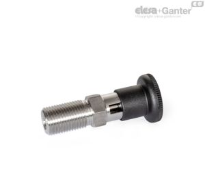 GN 818-C Posicionadores con bloqueo de posición, con pomo de plástico, sin contratuerca