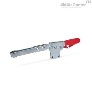 GN 820.4-VL Bridas Acero, brazo de fijación extendido, con orificio ranurado y dos arandelas embridadas