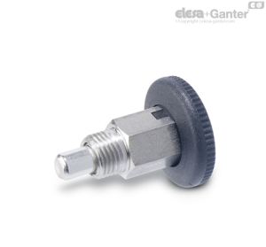 GN 822.1-NI Mini posicionadores de muelle de acero inoxidable