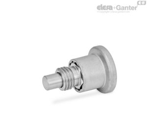 GN 822.10-BN Mini posicionadores Sin posición de bloqueo, con pomo de acero inoxidable