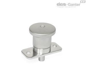 GN 822.12-BN Mini posicionadores Sin posición de bloqueo, con pomo de acero inoxidable