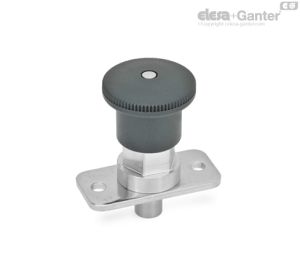 GN 822.12-C Mini posicionadores Con posición de bloqueo, con pomo de plástico