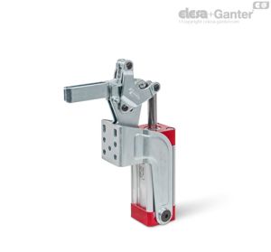GN 862-APV Bridas de accionamiento neumático Brazo de sujeción en horquilla, con dos arandelas embridadas