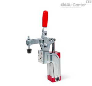 GN 862.1-CPVS Bridas de accionamiento neumático Brazo de sujeción en horquilla, con dos arandelas embridadas y montaje de husill GN 708.1