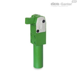 GN 864-FG Bridas de sujeción neumáticas Fluoropolímero (PTFE), verde