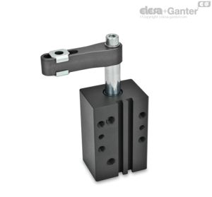 GN 875-A Bridas giratorias Brazo de fijación con orificio ranurado y 2 arandelas embridadas