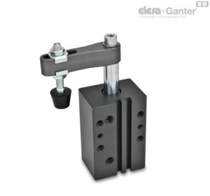 GN 875-AC Bridas giratorias Brazo de fijación con orificio ranurado y 2 arandelas embridadas