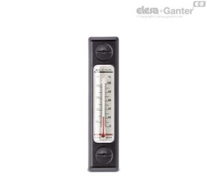 HCX/T-AR-PT-VT Level indicators with thermometer and protection frame SUPER-technopolymer screws, NBR packing ring