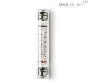 HCX/T-AR-SST Level indicators with thermometer AISI 303 stainless steel screws, FKM packing ring