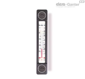 HCZ/T-AR-PT-VT Level indicators with thermometer and protection frame SUPER-technopolymer screws, AISI 304 stainless steel nuts and washers