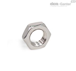 ISO 4035-NI Tuercas hexagonales de forma baja Acero inoxidable AISI 304
