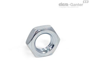 ISO 4035-ZB Tuercas hexagonales de forma baja acero, galvanizado, azul pasivado