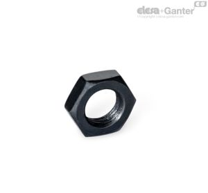 ISO 8675-BT Tuercas hexagonales de forma baja Acero, pavonado