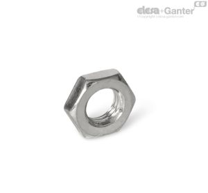 ISO 8675-NI Tuercas hexagonales de forma baja Acero inoxidable, AISI 304 (A2)