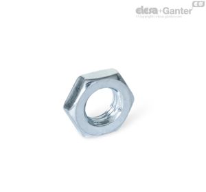 ISO 8675-ZB Tuercas hexagonales de forma baja acero, galvanizado, azul pasivado