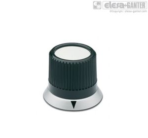 IZN.380+K Pomos de control moleteados con índice triangular
