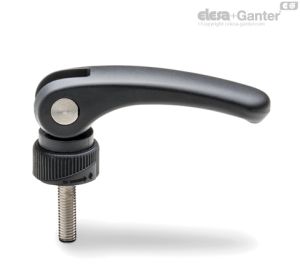LAC-SST-p-R Palanca de bloqueo con leva excéntrica Colocación con tuerca anular ajustable, perno de rotación con espárrago roscado de acero inoxidable AISI 303