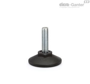 LX Levelling feet, fixed stem Zinc-plated steel