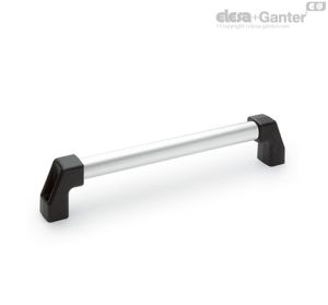 M.1043-AN Asas tubulares Tubo de aluminio anodizado, montaje frontal