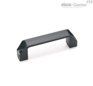 M.443-EH Asas de montaje frontal Poliamida, para tornillos de cabeza cilíndrica, de cabeza hexagonal o contratuercas