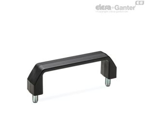 M.543-p Asas de montaje frontal Tecnopolímero (poliamida). Espárrago roscado de acero galvanizado.