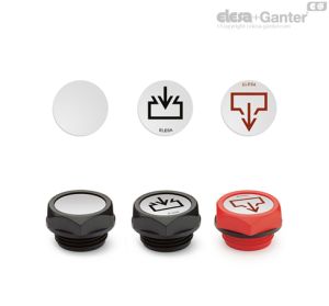 MH. Labels with marks and symbols