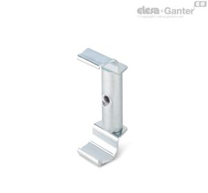 MPG-R-AZ-4 Grampos para guias Para guia lateral de rolos de quatro pistas