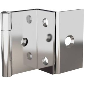 Bisagra pequeña con dos alas acodadas y pasador extraíble 38 x 44,8 mm