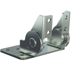 Bisagra giro fricción de doble eje - 50 x 76 mm
