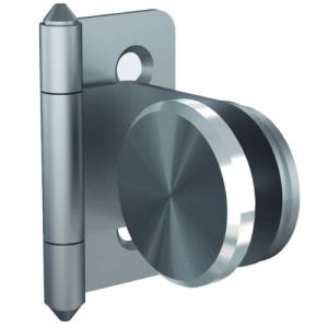 Bisagra para puerta de vidrio en acero inoxidable