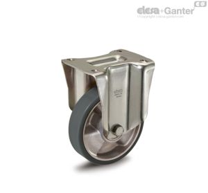 RE.F5-PSL-H-ESD Ruedas con soporte para cargas semipesadas Soporte fijo, sin freno