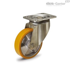 RE.F5-SSL-H Ruedas con soporte para cargas semipesadas Soporte giratorio, sin freno