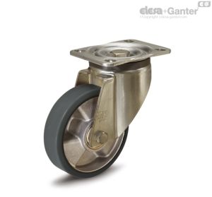 RE.F5-SSL-H-ESD Ruedas con soporte para cargas semipesadas Soporte giratorio, sin freno