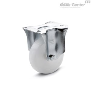 RE.F8-PBL-N Castors with bracket Fixed plate bracket, without brake, steel