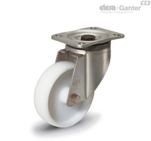 RE.F8-SBL-H Castors with bracket for medium-heavy loads Turning plate bracket, without brake
