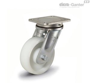 RE.F8-SSL-WH Castors with bracket for heavy loads Turning plate bracket, without brake