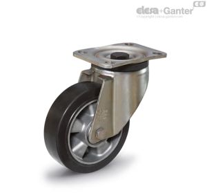 RE.G2-SSL-H Ruedas con soporte para cargas semipesadas Soporte giratorio, sin freno