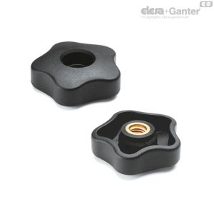 VCRT-FP Pomos con lóbulos sin cuello Inserto de latón, agujero roscado