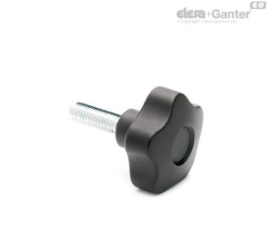 VCT-p Pomos lobulados Espárrago roscado cincado, con tapa