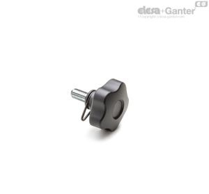 VCT-p-RC Pomos lobulados Espárrago roscado de acero cincado