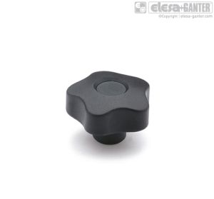 VCT-SST Pomos lobulados Inserto de acero inxidable, agujero roscado, con tapa