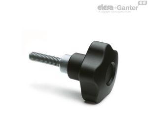 VCTS-Z-SST-p Pomos de seguridad con lóbulos Tornillo roscado de acero inoxidable