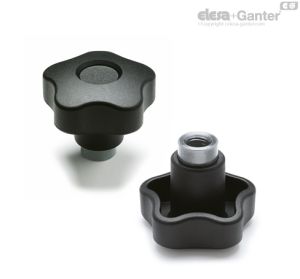 VCTS-Z-SST Pomos de seguridad con lóbulos Agujero roscado de acero inoxidable