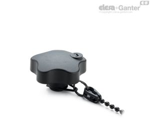 VLS-B-LP Pomos de seguridad con lóbulos Casquillo, agujero roscado