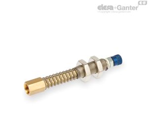 VPG-F Portaventosas mini antirrotación Fijación roscada hembra y unión rápida recta.