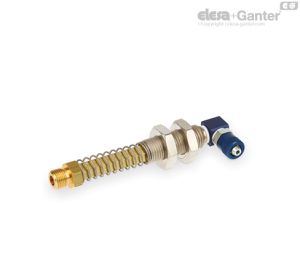 VPG-M-L Portaventosas mini antirrotación Fijación roscada macho y unión rápida en L.