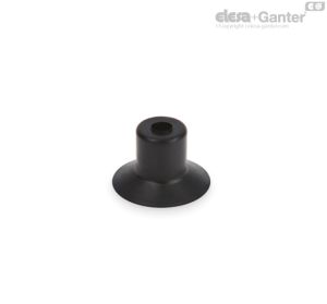 VVA-17-A Ventosas planas con cuello Caucho antiaceite, sin soporte