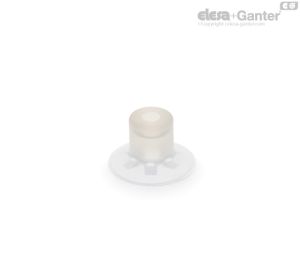 VVA-17-S Ventosas planas con cuello Caucho silicónico, sin soporte