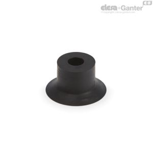 VVA-18-A Ventosas planas con cuello Caucho antiaceite, sin soporte