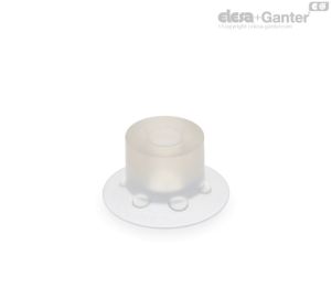 VVA-18-S Ventosas planas con cuello Caucho silicónico, sin soporte